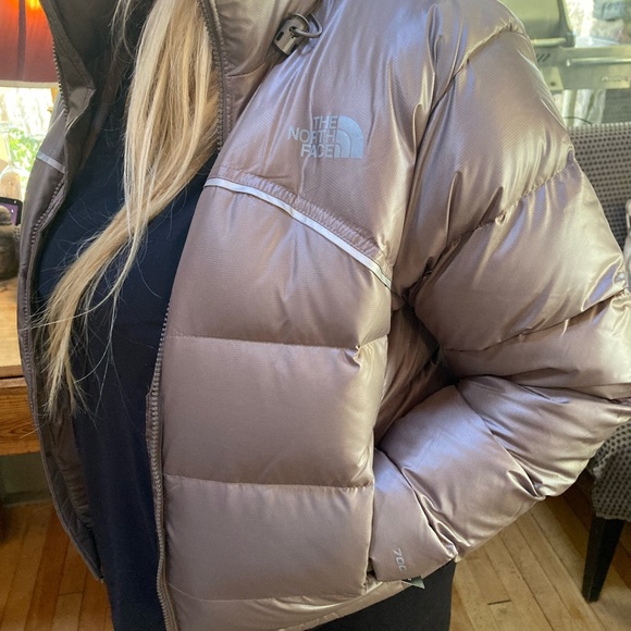 The North Face Jackets & Blazers - The North Face Women's Metallic Taupe Puffer Coat
